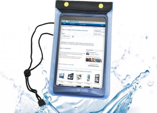Waterdichte hoes o.a. voor eReader en kleinere tablets, +/- 7 inch tot 8  inch, max.... | bol.com