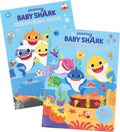 Kleurboek +/- 70 Kleurplaten / Stickers +/- 1000 stuks “Baby Shark”