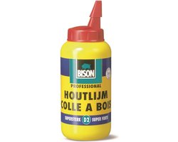 Bison Originele houtlijm flacon 750 gram - hoogwaardige, vochtbestendige witte houtlijm, droogt transparant op, oplosmiddelvrij, overschilderbaar, D2, sterker dan hout