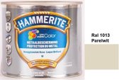 Hammerite Metaallak Lak - 2 in 1 ( primer en eindlaag) metaal - RAL 1013 - Parelwit - 0,50 L hoogglans