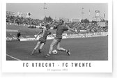 Walljar - FC Utrecht - FC Twente '73 II - Muurdecoratie - Canvas schilderij