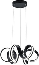 LED Hanglamp - Nitron Katra - 38W - Warm Wit 3000K - Dimbaar - Rond - Mat Zwart - Aluminium