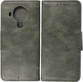 Bestcases Portemonnee Telefoonhoesje - Pasjeshouder Hoesje voor Nokia 5.4 - Donker Groen