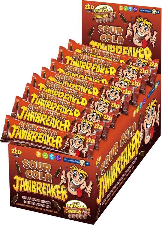 Jawbreaker Sour Cola ZED candy 40 stuks