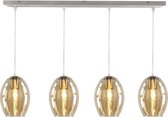 Olucia Mary - Hanglamp - Amber/Chroom - E27