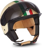 MOTO H45 V Venetië Creme, jethelm, scooterhelm, motorhelm, S, hoofdomtrek 55-56cm