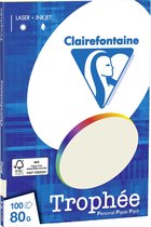 Clairefontaine Trophée - Parel Grijs - kopieerpapier- A4 80 gram - 100 vellen