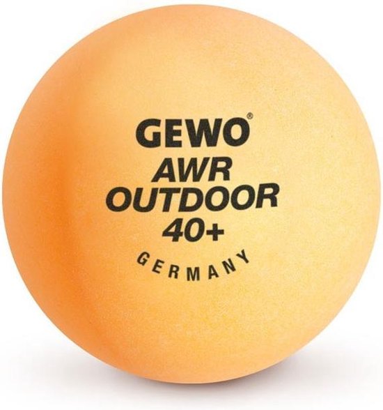 Gewo Balles de Tennis de Table AWR Outdoor  40+ - Boite de 6 Balles - Oranges