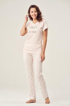 Pijadore - Dames Pyjama Set, Korte Mouwen Roze - S