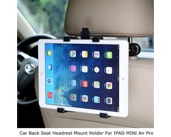Universele houder voor iPad - iPad Air & Tablets - Hoofdsteun houder voor auto met 360° rotatie - Zwart