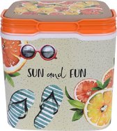 Koelbox Sun and fun 29 liter - Koelbox met zomerse print