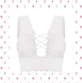 Dames bralette van kant met brede schouderbandjes 36/38 wit