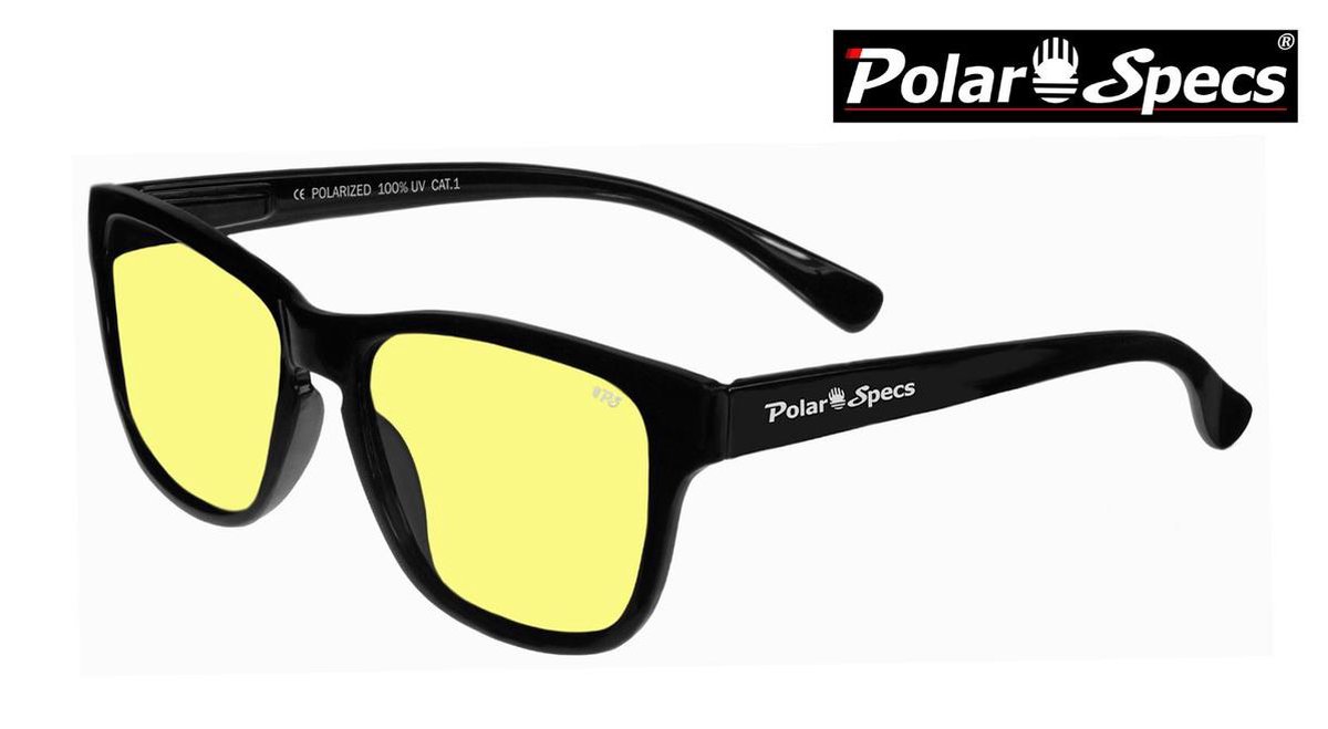 Polar Specs® Polariserende Nachtbril Wave Classic PS9011 – Shiny Black –  Polarized... | bol.com