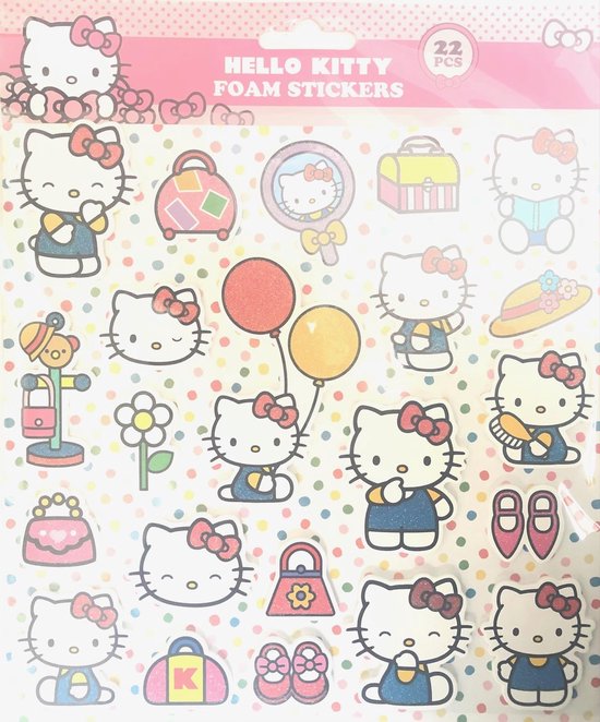 HELLO KITTY foam stickers 22 stuks bol