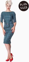 Dancing Days Kokerjurk -2XL- CARLITA Blauw