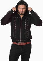 Banned Vest met capuchon -XL- Pointy hood Zwart