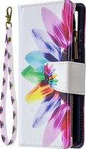 Samsung Galaxy S20 FE Hoesje - Mobigear - Design Serie - Kunstlederen Bookcase - Sunflower - Hoesje Geschikt Voor Samsung Galaxy S20 FE