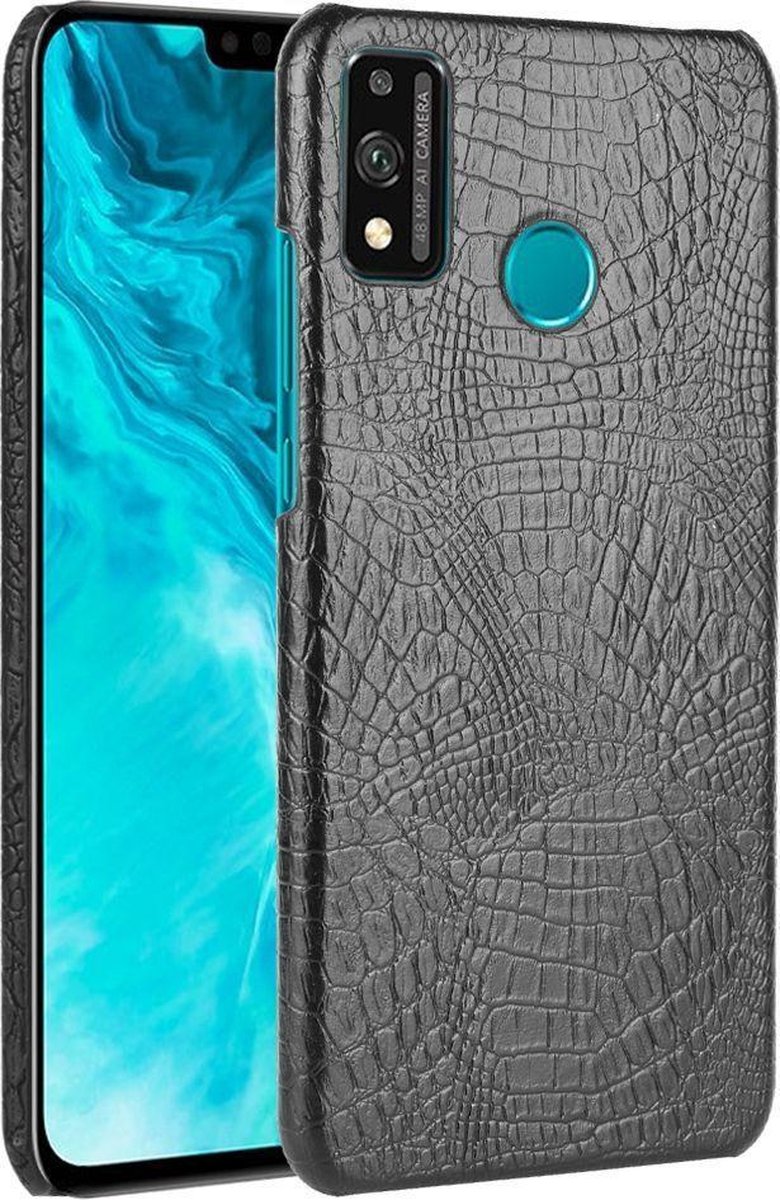Mobigear Hoesje geschikt voor HONOR 9X Lite Telefoonhoesje Hardcase | Mobigear Croco Backcover | 9X Lite Case | Back Cover - Zwart