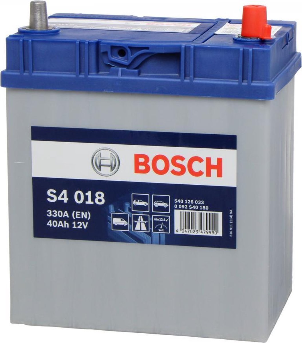 BOSCH | Accu - 12V 40Ah | S4018 - 0 092 S40 180 | Auto Start Accu | bol.com
