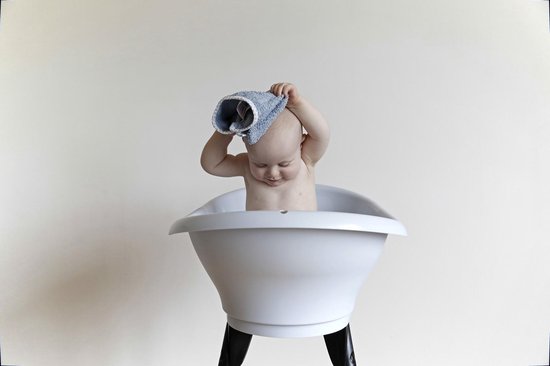Thermobaby Vasco - baby badje met standaard - lelie wit van Merkloos — afbeelding 4