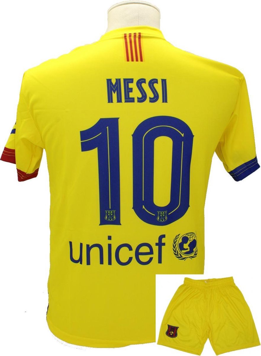 Stemmen Conjugeren Reciteren Lionel Messi Tenue Geel - Replica Voetbalshirt + Broek Set - Peuter /  Kinder maten en... | bol.com