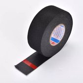 Linnentape 25mm - Zwart - 15 meter - Coroplast Kabelboom Tape - PET wol - Textieltape - Brandvertragend - Doek Linnen Textiel - Zelfklevend - Isolatietape - Draadtape - Draad - Kab