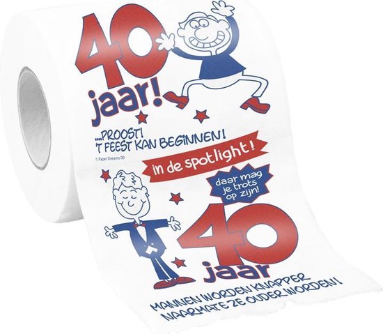 Paperdreams - Toiletpapier - 40 Jaar - Man