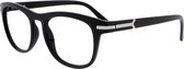 Icon Eyewear NCB303 Brad Leesbril +4.00 Zwart - Zilverkleurig insert