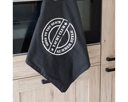 Theedoek met grappige tekst - bedankcadeau voor juf of meester