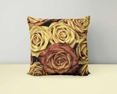 Kussenhoes - Vintage rozen - Woon accessoire - 40 x 40 cm