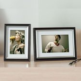 AL - Houten Fotolijst - Zwart/Zilver - 15 x 21 cm