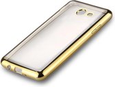 Voor Galaxy J3 (2017) (Amerikaanse versie) Galvaniserend frame Zachte TPU-beschermhoes (goud)