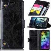 Koperen gesp nappa textuur horizontale flip lederen case voor Huawei Honor 10 Lite / P Smart (2019), met houder & kaartsleuven & portemonnee (zwart)