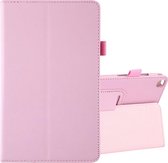 Litchi Texture horizontale flip lederen tas met houder voor Galaxy Tab A8.0 T290 (roze)
