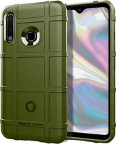 Voor Galaxy A70e Full Coverage Shockproof TPU Case (Army Green)