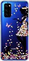 Voor Huawei Honor V30 Painted TPU beschermhoes (meisje)
