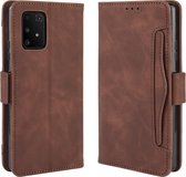 Voor Galaxy S10 Lite / A91 / M80s Portemonnee Style Skin Feel Calf Patroon Leren hoes met afzonderlijke kaartsleuven & houder & Portemonnee & fotolijst (bruin)