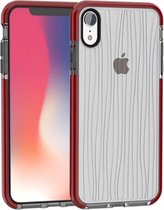 Glanzend glaspoeder rimpelingen patroon TPU beschermhoes voor iPhone XR (wijnrood)