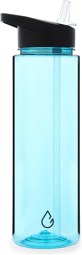 Gourde Wattamula avec paille - 750 ML - Bleu clair transparent - Gourde