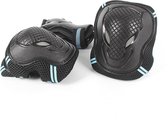 J-Pro Valbescherming - Skate en Skeeler Bescherming Set - Zwart met Blauw - Maat S