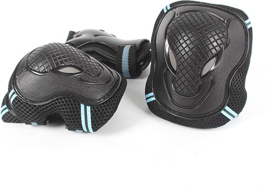 J-Pro Valbescherming - Skate en Skeeler Bescherming Set - Zwart met Blauw - Maat S