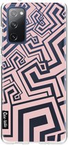 Casetastic Samsung Galaxy S20 FE 4G/5G Hoesje - Softcover Hoesje met Design - Abstract Pink Wave Print