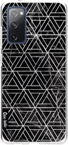Casetastic Samsung Galaxy S20 FE 4G/5G Hoesje - Softcover Hoesje met Design - Abstract Marble Triangles Print