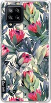 Casetastic Samsung Galaxy A42 (2020) 5G Hoesje - Softcover Hoesje met Design - Painted Protea Print