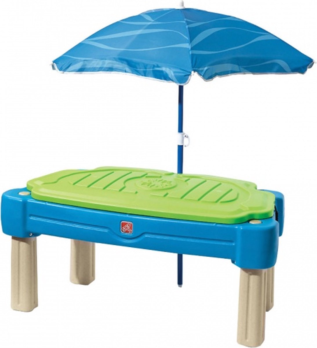 Step2 Cascading Cove Zand & Watertafel - Met Deksel, Parasol & 6 Accessoires - Activiteitentafel / Zandtafel met deksel voor de tuin / buiten - Waterspeelgoed voor kinderen — afbeelding 14