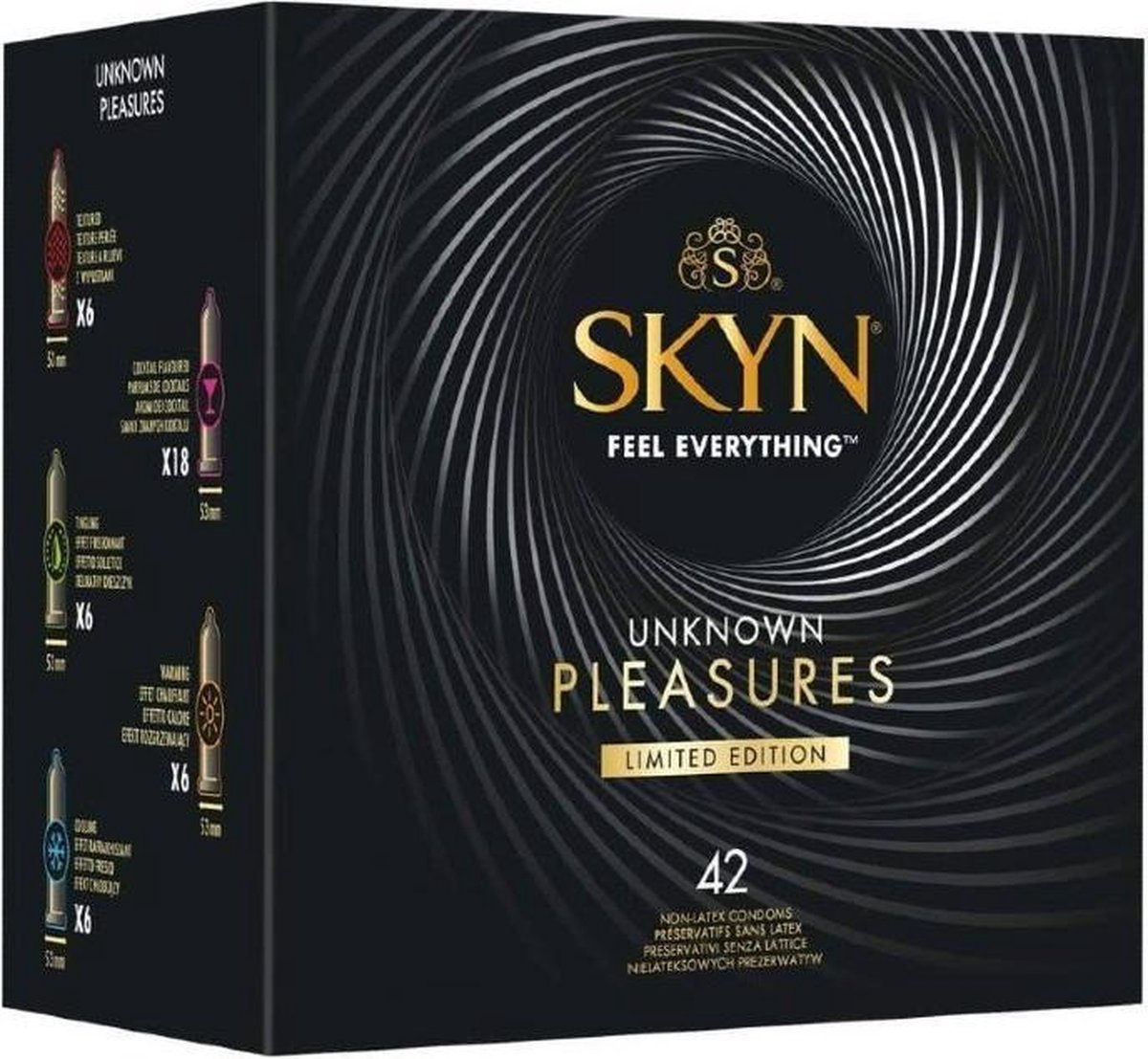 Skyn Feel Everything Unknown Pleasure Limited Edition Non-Latex Condoms