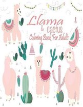 Llama & Cactus Coloring Book For Adults