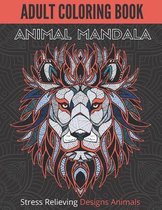 Adult Coloring Book Animal Mandala