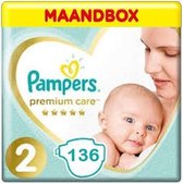 Bol.com Pampers Premium Care Maat 2- 136 Luiers Maandbox aanbieding