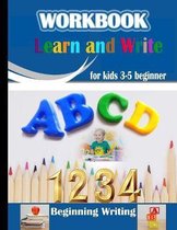 workbook learn and write for kids 3-5 beginner